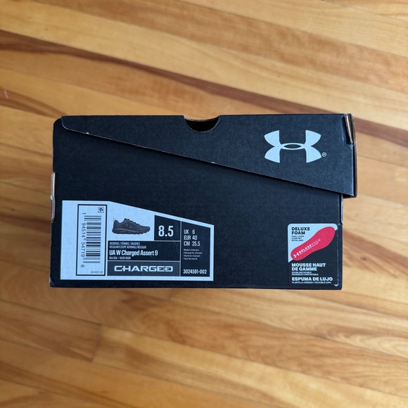 NWT Under Armour Charged Assert (D width) women’s sneakers. SZ 8.5 Wide fit! - Picture 2 of 7